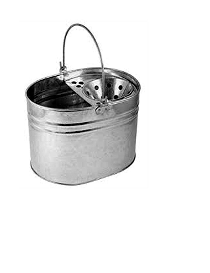Galvanised Metal Mop Bucket With Wringer Elevator Equipment